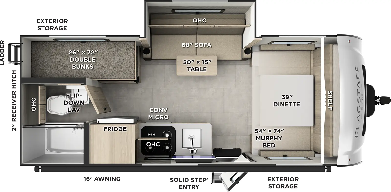 Flagstaff E Pro E20BHT Floorplan